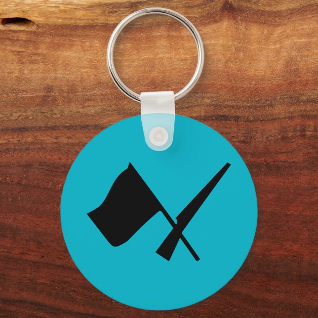 Colour Guard Flag And Rifle Key Ring (Front)