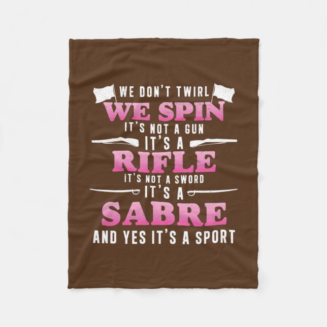 Colour Guard Flag Corps Marching Band  Fleece Blanket (Front)