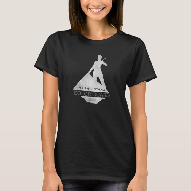 Colour Guard Flag Performer Silhouette | T-Shirt (Front)