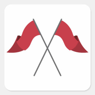 Colour Guard Flags Square Sticker