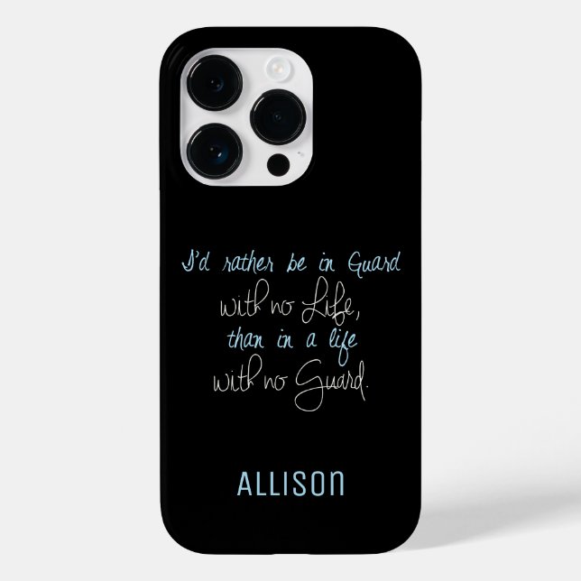 Colour Guard I'd Rather Be In Guard With Name Case-Mate iPhone Case (Back)