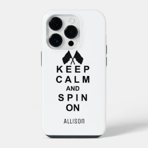 Colour Guard Keep Calm And Spin On iPhone 14 Pro Case