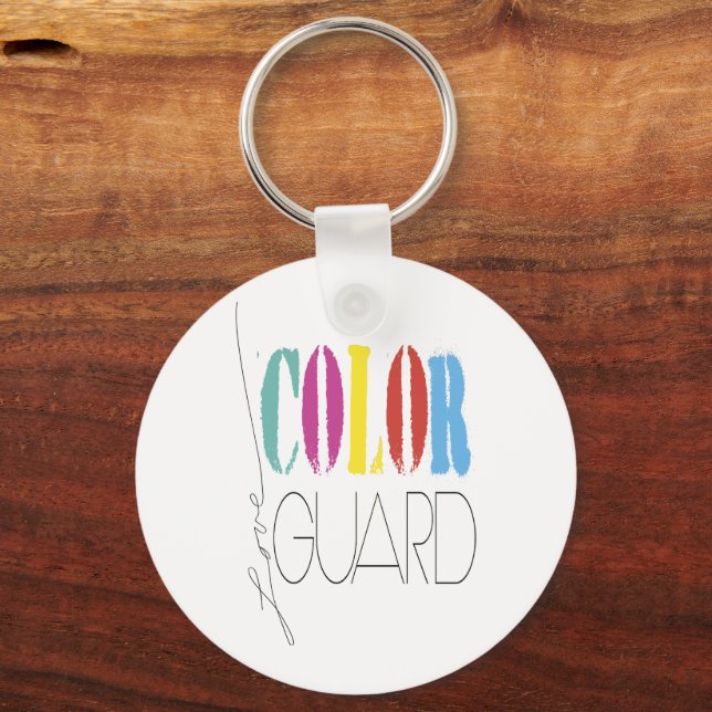 Colour Guard  "Love Colour Guard" Text Key Ring (Front)