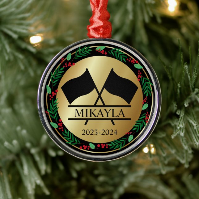 Colour Guard Marching Band Christmas Ornament (Tree)