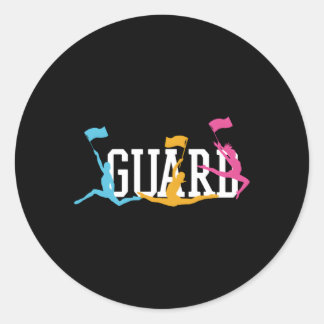 Colour Guard Marching Band Guard Flag Classic Round Sticker
