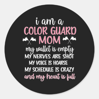 Colour Guard Mum Of A Colour Guard Member Mama Classic Round Sticker