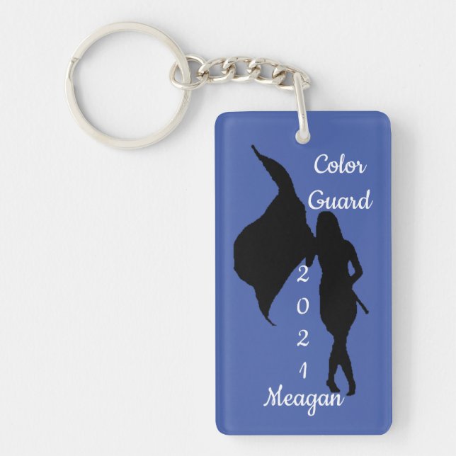 Colour Guard Personalised Keychain (Front)