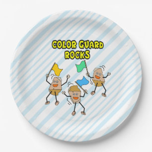 Colour Guard Rocks Paper Plate