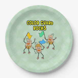 Colour Guard Rocks Paper Plate