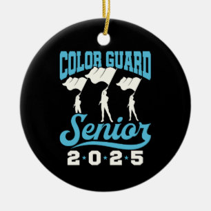 Colour Guard Senior 2025 Class Flags Graduation Ceramic Ornament