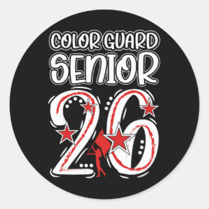 Colour Guard Senior 2026 Graduation Senior Colour Classic Round Sticker