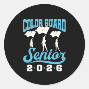 Colour Guard Senior Class of 2026 Graduation Classic Round Sticker