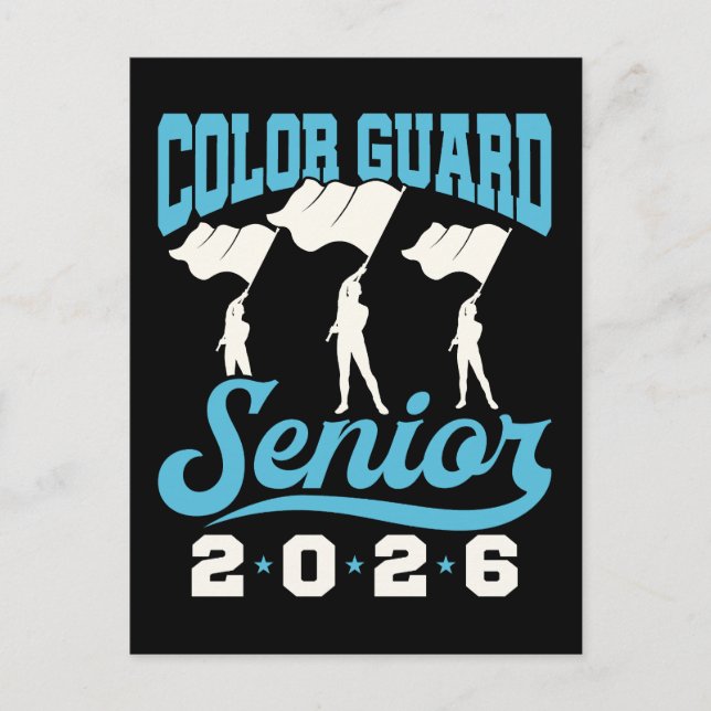 Colour Guard Senior Class of 2026 Graduation Postcard (Front)