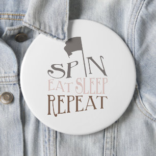 Colour Guard Spin Eat Sleep Repeat 6 Cm Round Badge
