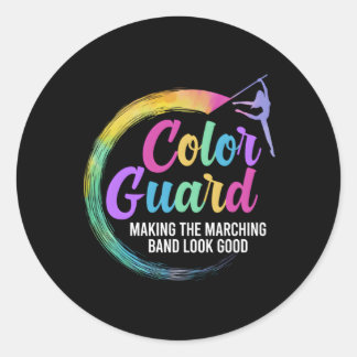 Colour Guard Team Colour Guard Member Classic Round Sticker