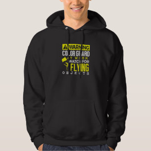 Colour Guard Warning Colour Guard At Work Girls Hoodie
