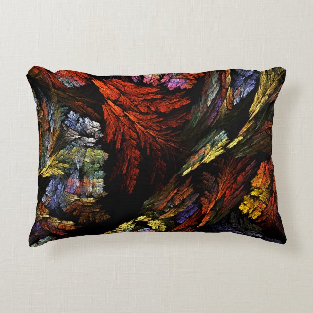 Colour Harmony Abstract Art Accent Pillow (Front)