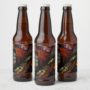 Colour Harmony Abstract Art Beer Bottle Label