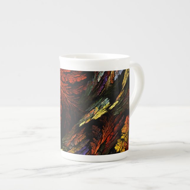 Colour Harmony Abstract Art Bone China Mug (Front Right)