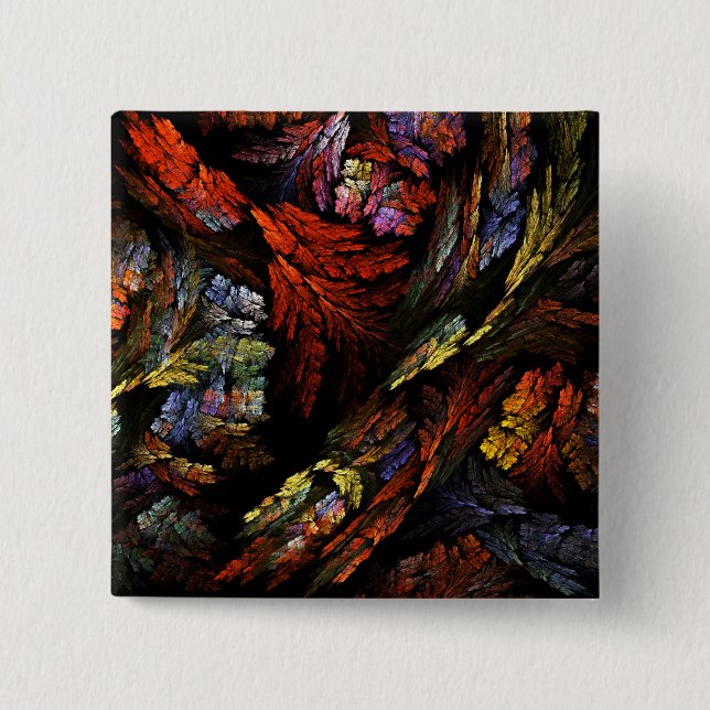 Colour Harmony Abstract Art Button (square) (Front)