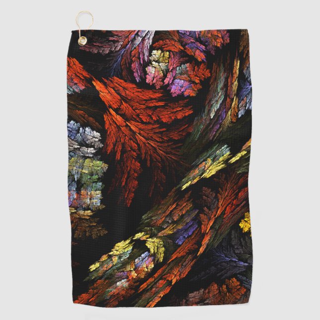 Colour Harmony Abstract Art Golf Towel (Front)