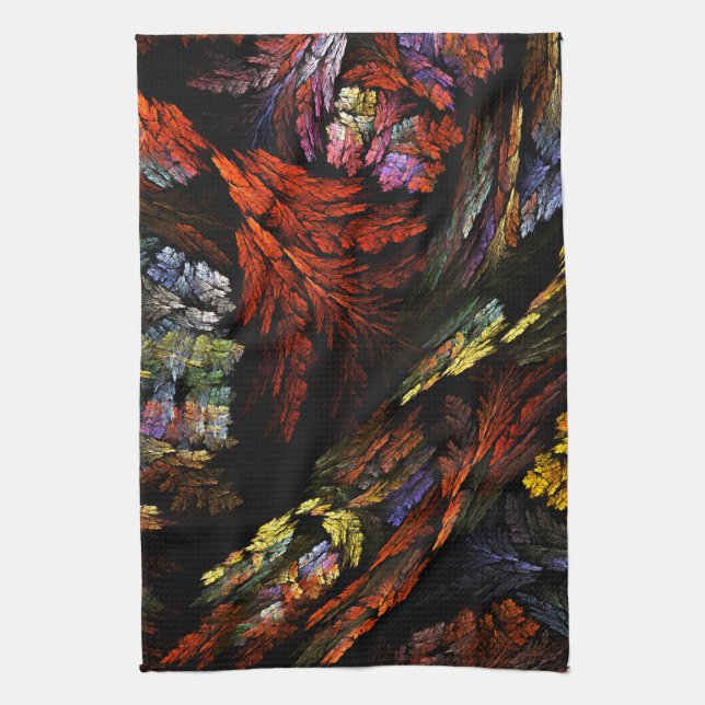 Colour Harmony Abstract Art Kitchen Towel (Vertical)