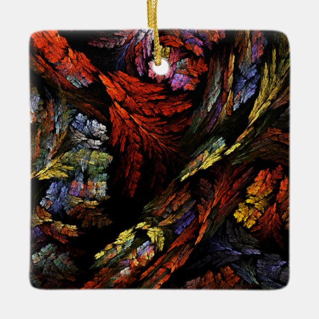 Colour Harmony Abstract Art Square Ornament (Front)