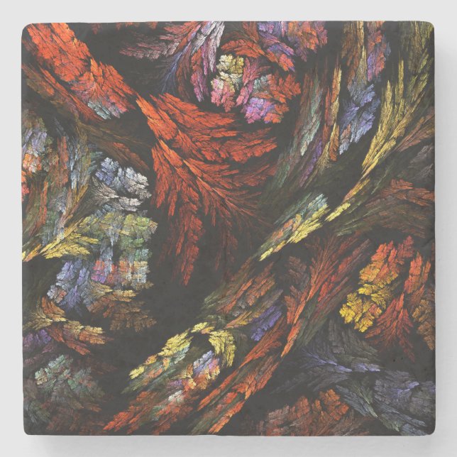 Colour Harmony Abstract Art Stone Coaster (Front)
