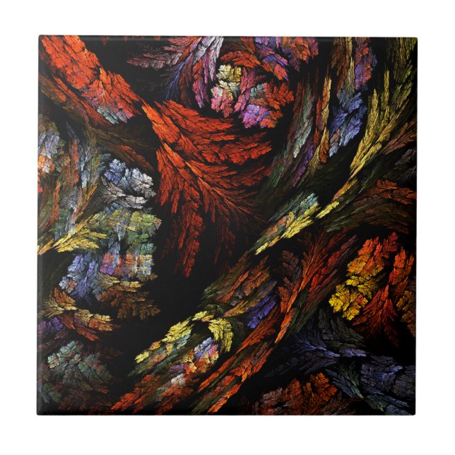Colour Harmony Abstract Art Tile (Front)