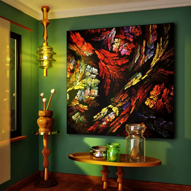 Colour Harmony Abstract Art Wrapped Canvas Print (Color Harmony Abstract Art Wrapped Canvas Print)
