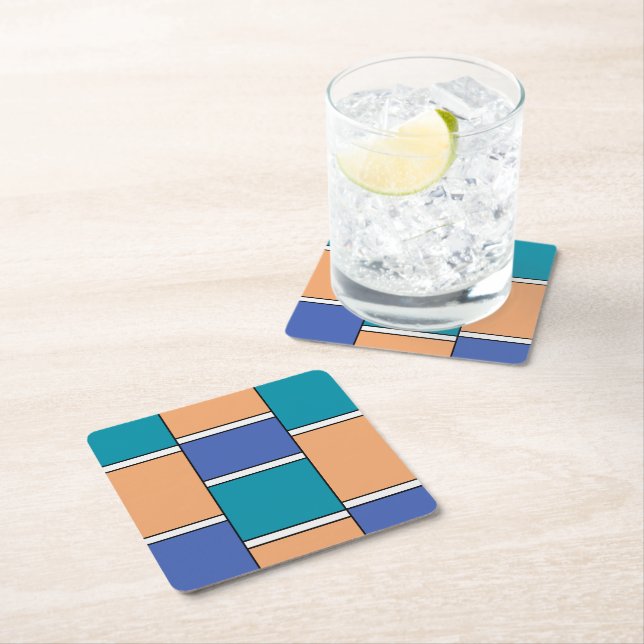 Colour Harmony Square Paper Coaster (Insitu)