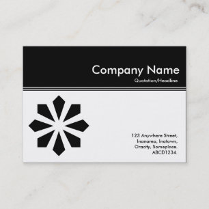 Colour Header III - Black - Art Deco Business Card