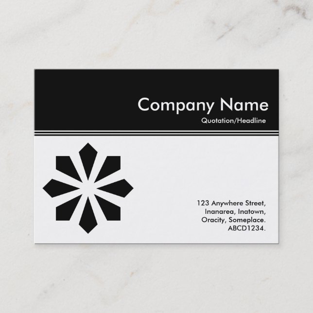 Colour Header III - Black - Art Deco Business Card (Front)