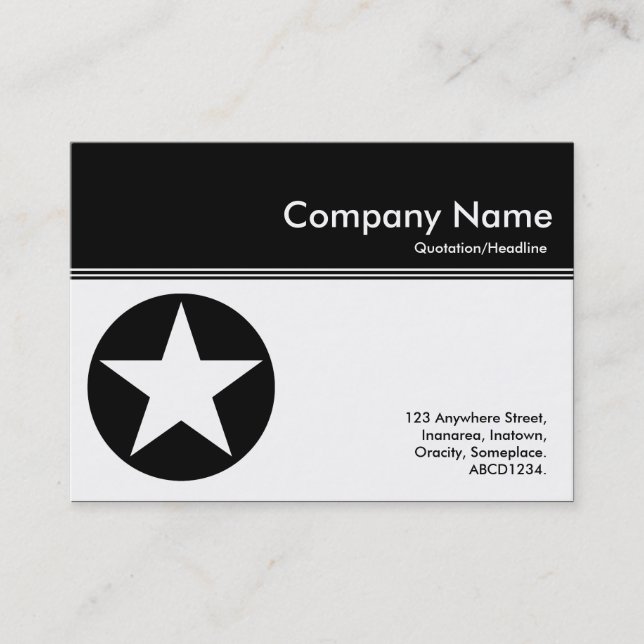 Colour Header III - Black - Star Business Card (Front)