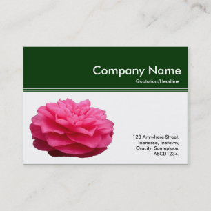 Colour Header III - Pink Camellia - Dark Green Business Card