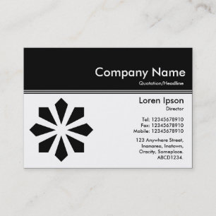 Colour Header III v2 - Black - Art Deco Business Card