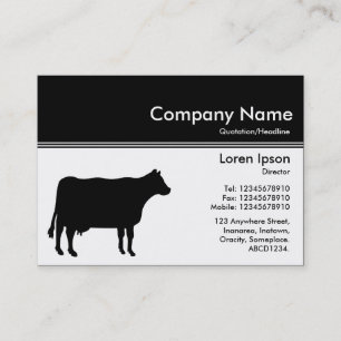 Colour Header III v2 - Black - Cow Business Card