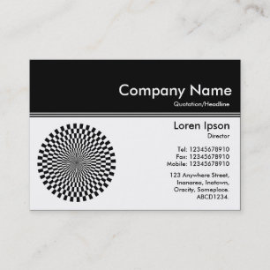 Colour Header III v2 - Black - Op Art Business Card