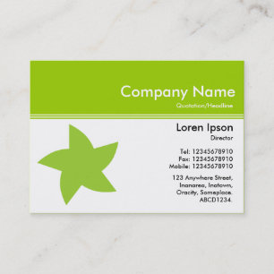 Colour Header III v2 - Green - Rotating Star Business Card