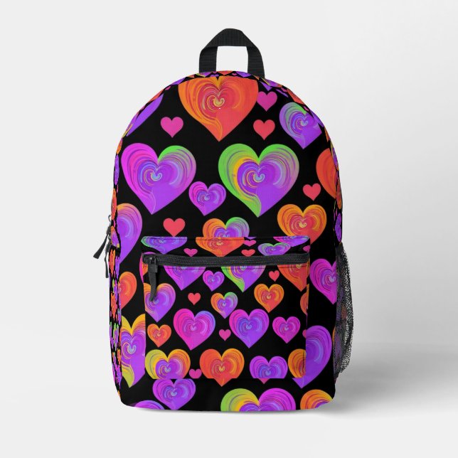Colour Hearts Print Cut Sew Bag (Front)