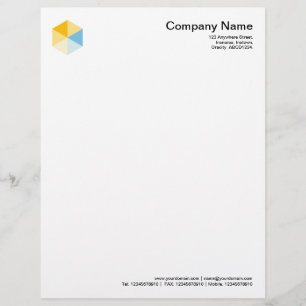 Colour Hexagon 03 Letterhead Design