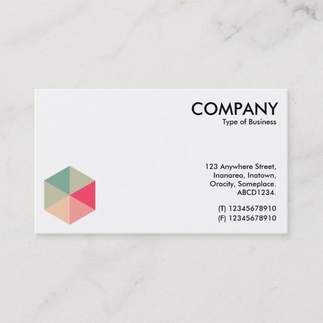Colour Hexagon 04 Business Card (Front)