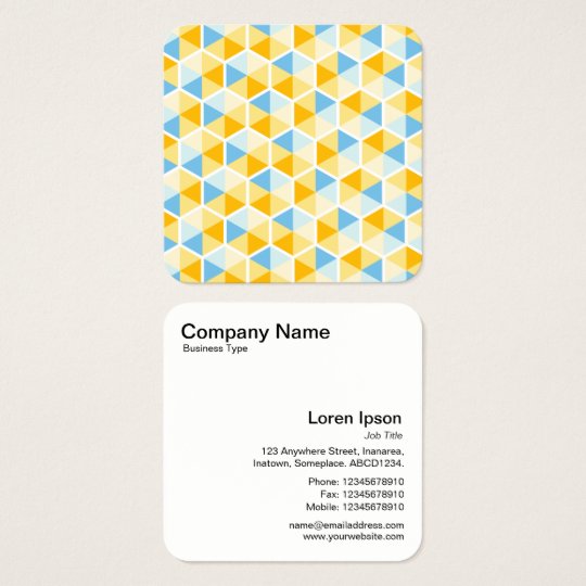 Colour Hexagon Pattern 03 Square Business Card
