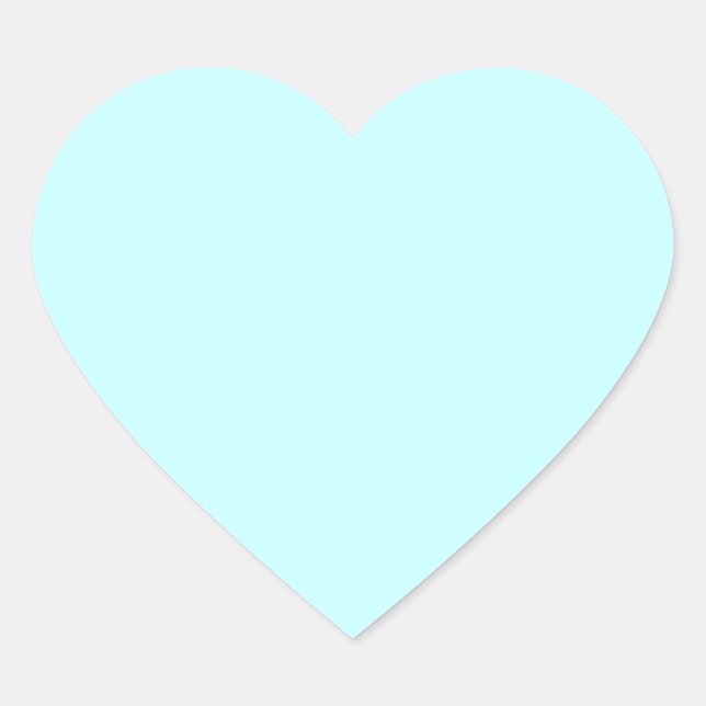 colour ice blue heart sticker (Front)