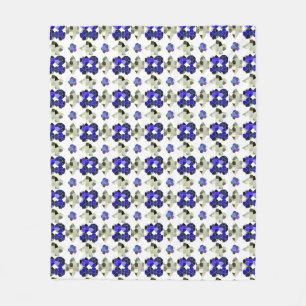 Colour Illustration Fancy shapes, Grey and Blue Fleece Blanket