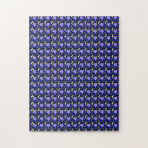 Colour Illustration Fancy shapes, Grey and Blue Jigsaw Puzzle