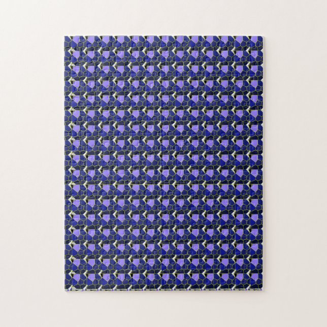 Colour Illustration Fancy shapes, Grey and Blue Jigsaw Puzzle (Vertical)
