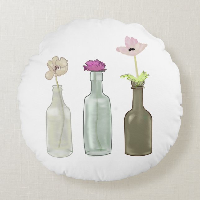 colour illustrations round cushion (Front)