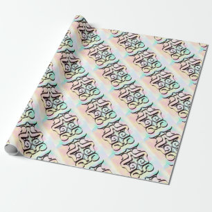 colour illustrations wrapping paper
