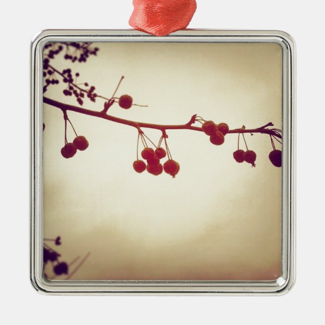 Colour in a dreary winter day metal tree decoration (Front)